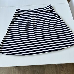Loft Navy and Cream Striped Blue and Cream Nautical Skirt NWT Size S
